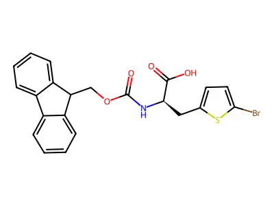 Fmoc-D-2-(5-bromothienyl)alanine structure