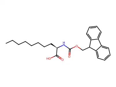 (2R)-2-(9H-fluoren-9-ylmethoxycarbonylamino)decanoic Acid structure