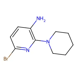 6-Bromo-2-piperidin-1-ylpyridin-3-ylamine structure