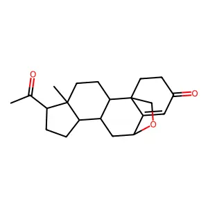 6,19-Epoxypregn-4-ene-3,20-dione structure