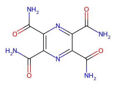Pyrazinetetracarboxamide structure