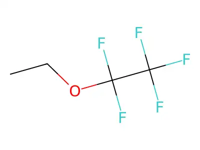 Pentafluoroethyl ethyl ether structure