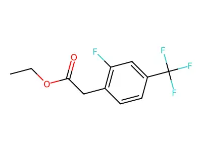 Ethyl 2-[2-fluoro-4-(trifluoromethyl)phenyl]acetate structure