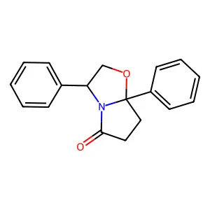 (3R,7aS)-3,7a-diphenyl-2,3,6,7-tetrahydropyrrolo[2,1-b][1,3]oxazol-5-one structure