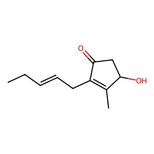 4-Hydroxy-3-methyl-2-pent-2-enylcyclopent-2-en-1-one structure