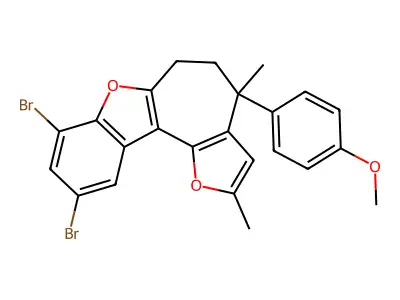 4-[5-Chloro-3-(5-methylfuran-2-yl)-1-benzofuran-2-yl]butan-2-one structure