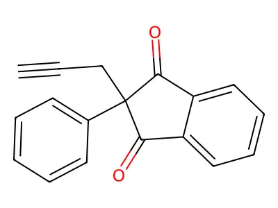 1H-Indene-1,3(2H)-dione, 2-phenyl-2-(2-propynyl)- structure