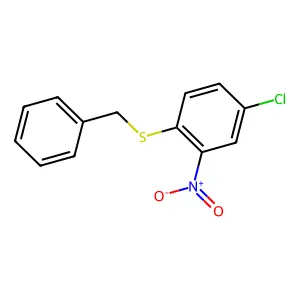 4-Chloro-2-nitro-1-((phenylmethyl)thio)benzene structure