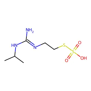 Ethanethiol, 2-(1-isopropyl)guanidino-, hydrogen sulfate (ester) structure