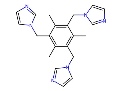 1,3,5-Tris(1-imidazolylmethyl)-2,4,6-trimethylbenzene structure