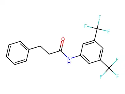 N-[3,5-bis(trifluoromethyl)phenyl]-3-phenylpropanamide structure