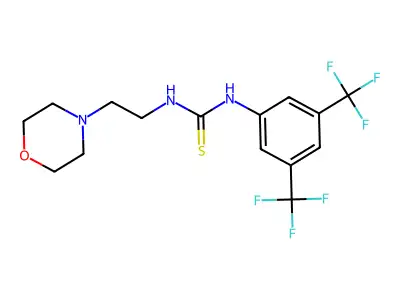((3,5-BIS(TRIFLUOROMETHYL)PHENYL)AMINO)((2-MORPHOLIN-4-YLETHYL)AMINO)METHANE-1-THIONE structure