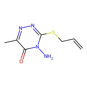 4-Amino-6-methyl-3-prop-2-enylsulfanyl-1,2,4-triazin-5-one structure