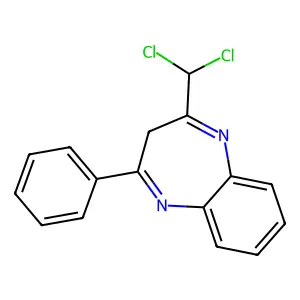 2-(dichloromethyl)-4-phenyl-3H-1,5-benzodiazepine structure