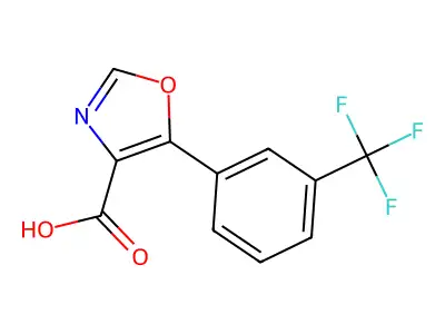 5-[4-(trifluoromethyl)phenyl]-1,3-oxazole-4-carboxylic Acid structure