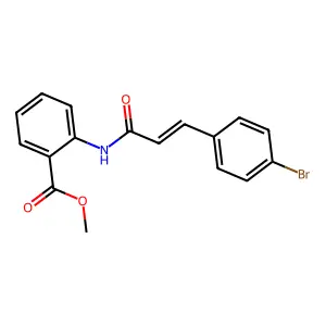 Methyl 2-{[3-(4-bromophenyl)acryloyl]amino}benzoate structure