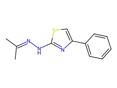 1-(4-Phenylthiazol-2-yl)-2-(propan-2-ylidene)hydrazine structure