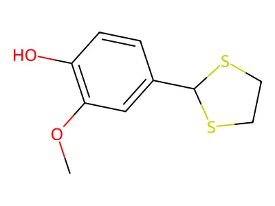 4-(1,3-Dithiolan-2-yl)-2-methoxyphenol structure