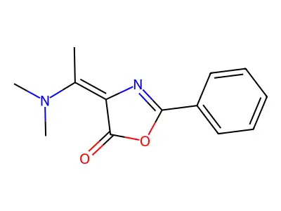 4-[(E)-1-(dimethylamino)ethylidene]-2-phenyl-1,3-oxazol-5(4H)-one structure