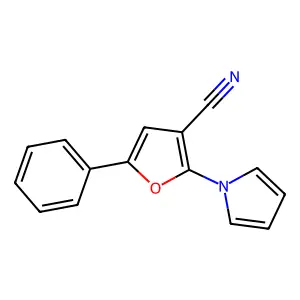 5-Phenyl-2-(1H-pyrrol-1-yl)-3-furonitrile structure