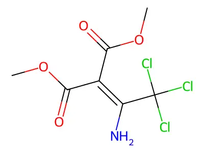 1,3-Dimethyl 2-(1-amino-2,2,2-trichloroethylidene)propanedioate structure