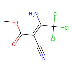 2-Butenoic acid, 3-amino-4,4,4-trichloro-2-cyano-, methyl ester structure
