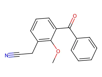 (3-苯甲酰-2-甲氧基苯基)乙腈 structure