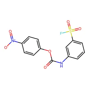 (4-nitrophenyl) N-(3-fluorosulfonylphenyl)carbamate structure