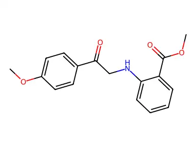 Methyl 2-[[2-(4-methoxyphenyl)-2-oxoethyl]amino]benzoate structure
