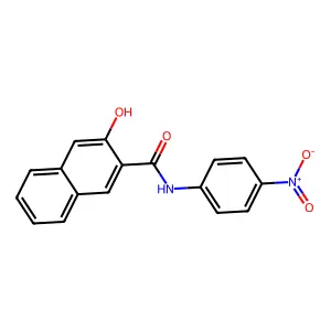 2-Naphthalenecarboxamide, 3-hydroxy-N-(4-nitrophenyl)- structure