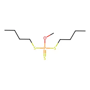 Phosphorotrithioic acid, S,S-dibutyl O-methyl ester structure