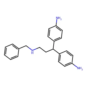 Aniline, 4,4'-bis(3-benzylaminopropylidene)di- structure