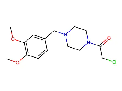 2-Chloro-1-{4-[(3,4-dimethoxyphenyl)methyl]piperazin-1-yl}ethan-1-one structure
