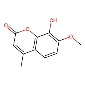 8-Hydroxy-7-methoxy-4-methyl-2H-1-benzopyran-2-one structure