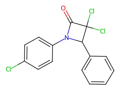 2-Azetidinone, 3,3-dichloro-1-(4-chlorophenyl)-4-phenyl- structure