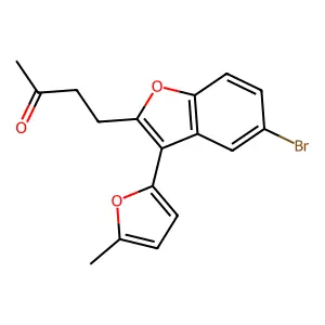 4-[5-Bromo-3-(5-methylfuran-2-yl)-1-benzofuran-2-yl]butan-2-one structure