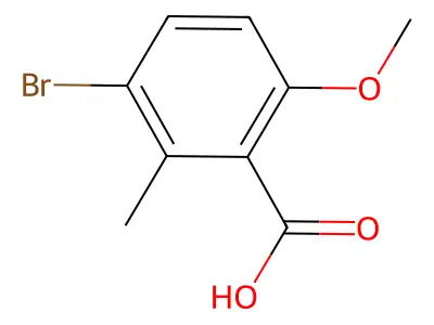 3-Bromo-6-methoxy-2-methylbenzoic acid structure