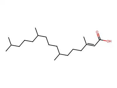 (E)-3,7,11,15-tetramethylhexadec-2-enoic acid structure