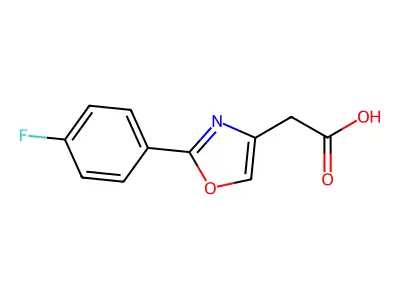 2-[2-(4-Fluorophenyl)-1,3-oxazol-4-yl]acetic acid structure