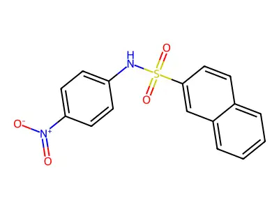 N-(4-nitrophenyl)naphthalene-2-sulfonamide structure