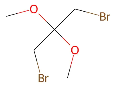 1,3-Dibromo-2,2-dimethoxypropane structure
