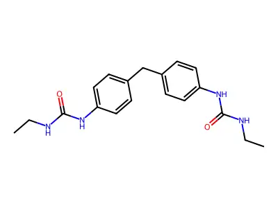 4,4'-Methylenebis(1-ethyl-3-phenylurea) structure