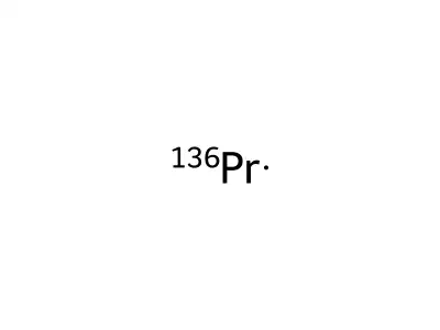 136Pr isotope structure