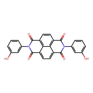2,7-Bis-(3-hydroxy-phenyl)-benzo[lmn][3,8]phenanthroline-1,3,6,8-tetraone structure