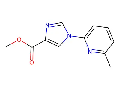 Methyl 1-(6-methylpyridin-2-yl)-1H-imidazole-4-carboxylate structure