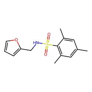 N-(furan-2-ylmethyl)-2,4,6-trimethylbenzenesulfonamide structure