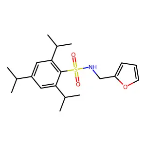 N-(furan-2-ylmethyl)-2,4,6-tri(propan-2-yl)benzenesulfonamide structure