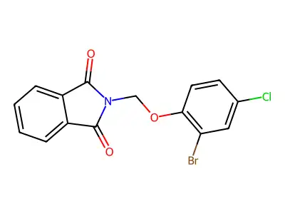 2-[(2-Bromo-4-chlorophenoxy)methyl]isoindole-1,3-dione structure
