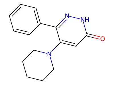 6-phenyl-5-piperidino-3(2H)-pyridazinone structure