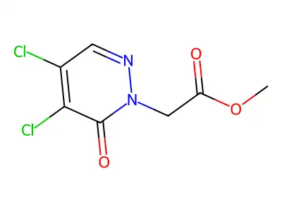 Methyl 2-(4,5-dichloro-6-oxopyridazin-1(6H)-yl)acetate structure
